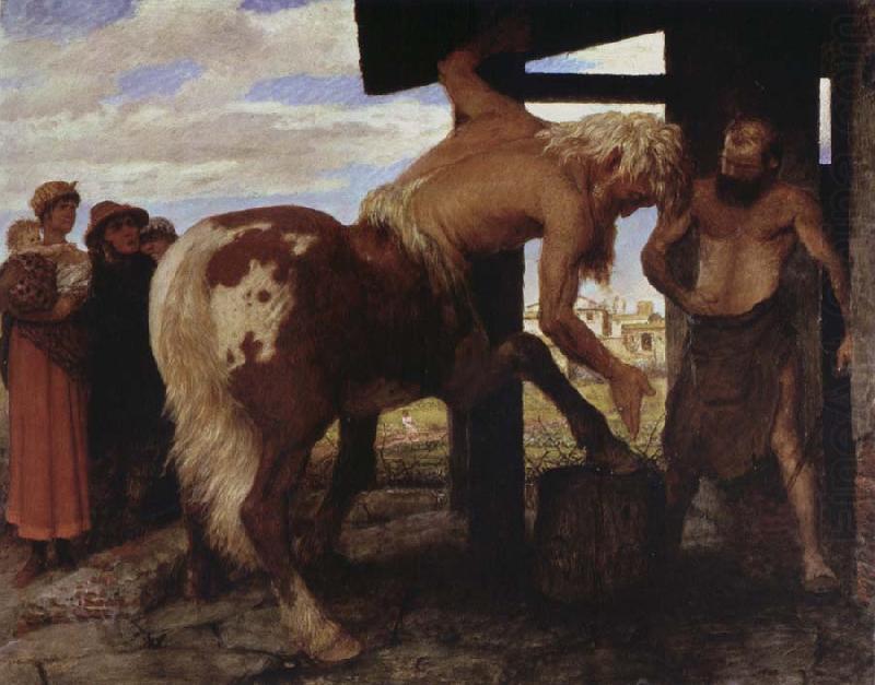 Kentaur in the village smiths, Arnold Bocklin